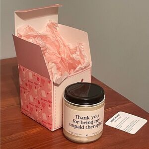 Candle with Black Lid and Pink Gift Box